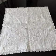 アンティーク調 フラワーハンド刺繍 リネンクッションカバーのサムネイル