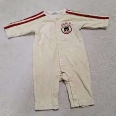 ミキハウス/DOUBLE.B ロンパース カバーオール【70】ベージュ