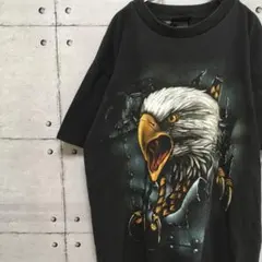鷹　タカ　リアル柄　アニマル柄　半袖　Tシャツ　イーグルのサムネイル