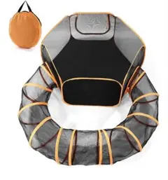 ほぼ未使用 ペットサークル＋トンネル 124cm 折りたたみ式 防水 大きめのサムネイル