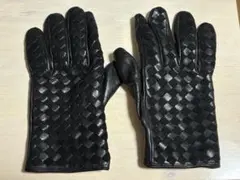 ブラック メンズ手袋 冬 本革 Castellari Milano Italia