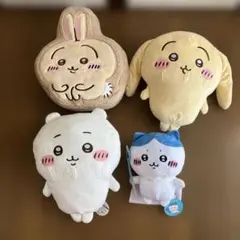 ちいかわ　もこもこダイカットクッション　BIGぬいぐるみ　4点セットのサムネイル