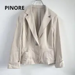 PINORE ピノーレ 綿混 シアサッカー ボタン ジャケット ベージュ 40のサムネイル