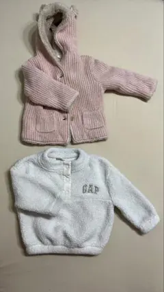babyGAP くま耳ボアカーディガン 80サイズ 12-18m セット