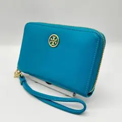 TORY BURCH トリーバーチ 財布 ラウンドファスナー ブルー 青
