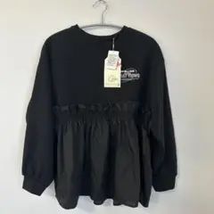 【新品未使用】しまむら　LOGOS DAYS 黒 裏起毛トレーナー L 秋冬
