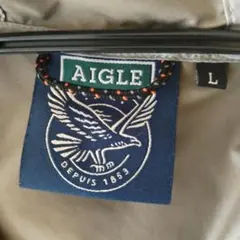 AIGLE フーデッドジャケット カーキ L