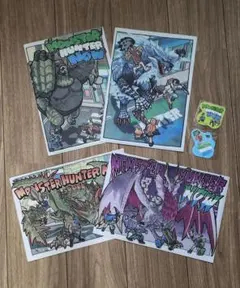 モンハンナウ × ファミマ A4クリアファイル＆ステッカー コンプリートセット