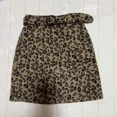 ヒョウ柄タイトスカート Mサイズ ベルト付き　C•O•L•Z•A