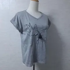 Te chichi TERRASSE テチチテラス 鳥 刺繍 パール Tシャツのサムネイル