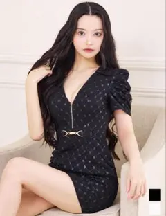 【試着のみ】JEWELS ミニドレス / ブラック/ Mサイズ