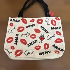 ANAP Girl トートバッグ リップ柄 チャーム付きカバン 売り切りセール中のサムネイル