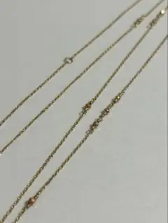 agete K10ミラーロングネックレス　美品