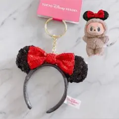 ♥大人気 ディズニーランド ミニーちゃん スパンコールカチューシャキーチェーン♥