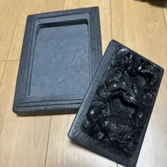 硯 藍浦石特製 硯石 現状品 ドラゴン彫刻の書道用具 - メルカリ