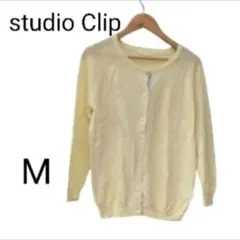 studio CLIP スタディオクリップ Uネックカーディガン M コットン