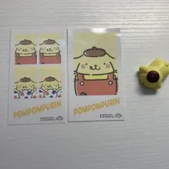 ポムポムプリン マスコットとステッカー3点セット