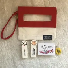 スヌーピー 印鑑ケース＆朱肉＆ポーチ セット