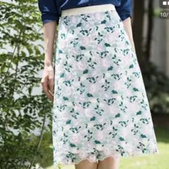 ANAYI チュール ツートンフラワー Aラインスカート