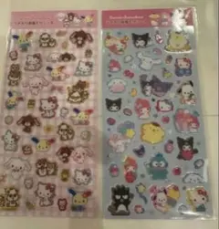 サンリオキャラクターズ　ラメ入り樹脂もりシール　2枚セット