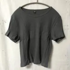 ユニクロ　リブクロップドT Lサイズ