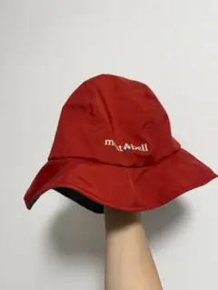 mont-bell キッズ ハット 帽子 51-54cm 赤