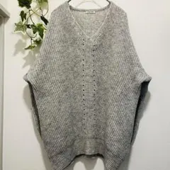 シルバーニット V ニット オーバーサイズ ラメ入　NOMBRE IMPAIR