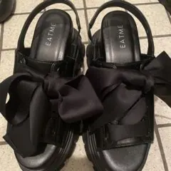 今作 EATME 厚底 レースアップスニーカーサンダル