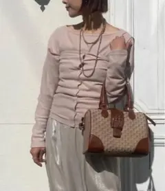 JEANASIS ワッフルボートネックビスチェ 長袖のサムネイル