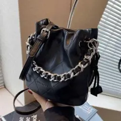 SHEIN ショルダーバッグ 黒 シルバー y2k