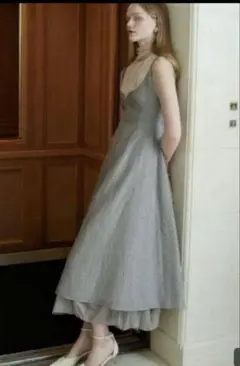 美品✨セルフォード ふくれジャガードジャンパードレス ジャンパースカート