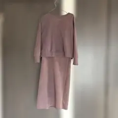 カットソーセットアップ風ワンピース　マタニティ・産後授乳服【出産後も長く使える】