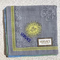 VERSACE　ヴェルサーチ　ハンカチ　マルチカラー　植物紋様　約49cmのサムネイル