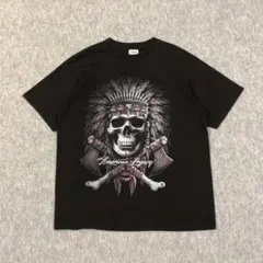 SHAKA WEAR Tシャツ ブラック 綿 スカルグラフィック XL アメカジ