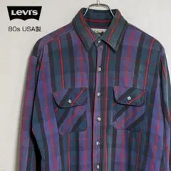 80s Levis リーバイス ネルシャツ Alaska アラスカ L USA製