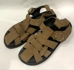 ZARA スェード　グルカサンダル　38 美品
