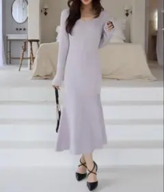 【美品】ROYAL PARTY ワンピース Vネックマーメイドワンピース