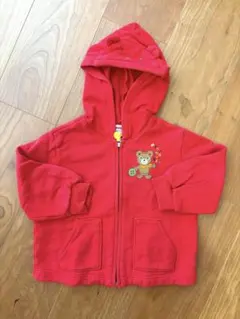 【美品】ミキハウス　フード付きトレーナー　90