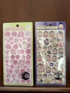 正規品ボンボンドロップシール　和柄　お相撲さん　桜　セット