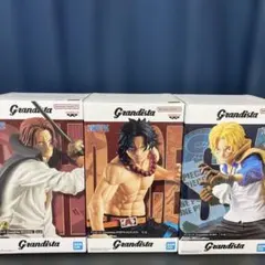 ワンピースgrandistaシャンクス・エース・サボフィギュアセット