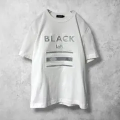 ブラックレーベルクレストブリッジ Tシャツ エンボス加工 チェックロゴ 白 M