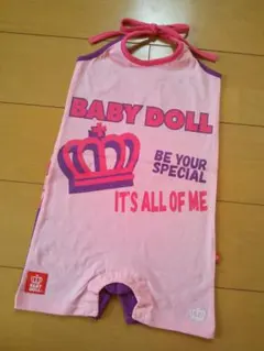 新品ホルターネックロンパース90ベビドBABYDOLLベビードール