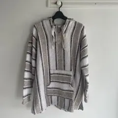 メキシカンパーカー　メキシコ製　DELMEX BAJAバハフーディー　ストライプ