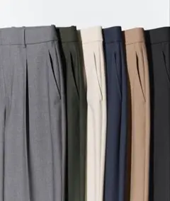 タックワイドパンツ