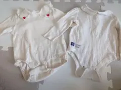 長袖肌着ロンパース2点セットまとめ売り