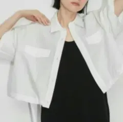 ADAM ET ROPÉ ♡FEMMEクロップドギャザリングシャツのサムネイル