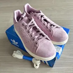 adidas Stan Smith スエード ピンクパープル 22.5cmのサムネイル