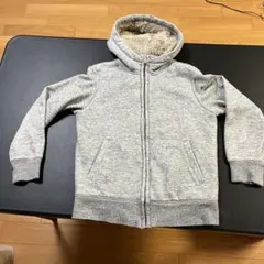 UNIQLO フリース内側 グレー パーカー 140