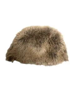 ブラウンファー ニット帽