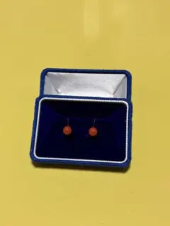 珊瑚 イヤリング 18k